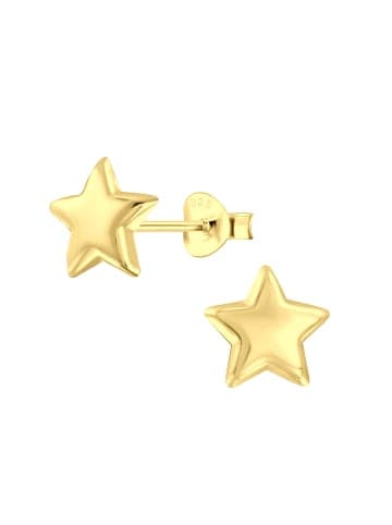 Alexander York Ohrrinnge, Ohrstecker STERN in Gold aus 925 Sterling Silber, 2-tlg.