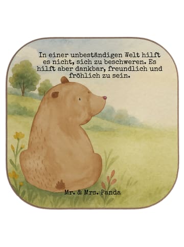 Mr. & Mrs. Panda Tassenuntersetzer Bär Schulterblick Design mit ... in Weiß