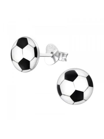 Alexander York Ohrringe, Ohrstecker FUSSBALL in 925 Sterling Silber, 2-tlg. in black