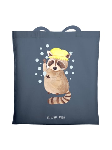 Mr. & Mrs. Panda Baumwolltasche Waschbär ohne Spruch in Indigo Blue