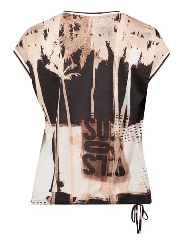 Betty Barclay Printshirt mit Tunnelzug in Schwarz/Braun