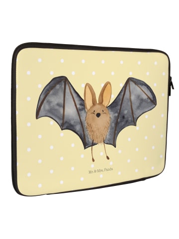 Mr. & Mrs. Panda Laptop Tasche Fledermaus Flügel ohne Spruch in Gelb Pastell