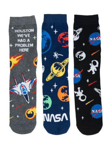 Nasa 5er Pack NASA Socken Sneaker Strümpfe in Mehrfarbig