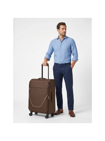 Stratic taska 4 Rollen Trolley M 65 cm mit Dehnfalte in coffee