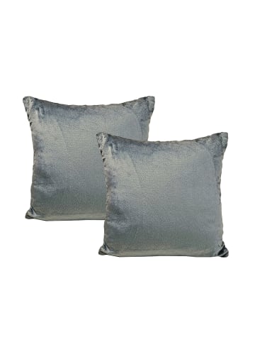 JACK 2er Set Teddy Flausch Kissen 45x45cm in grau