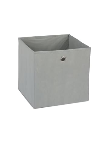 relaxdays 2x Aufbewahrungsbox in Grau - (B)30 x (H)30 x (T)30 cm