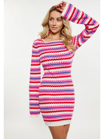IZIA Damen Kleid in WOLLWEISS MEHRFARBIG