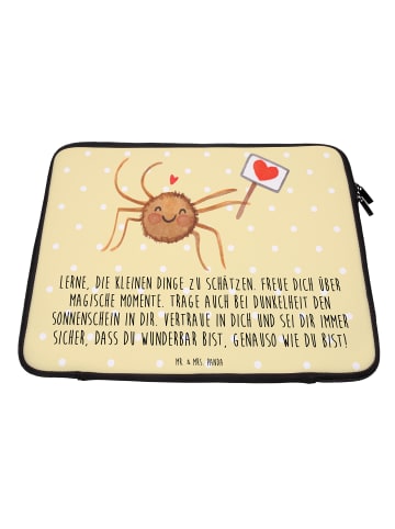Mr. & Mrs. Panda Notebook Tasche Spinne Agathe Motivation mit Sp... in Gelb Pastell