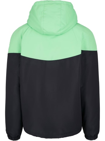 Urban Classics Windbreaker in black/neon green