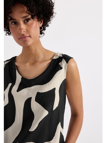 Street One Strukturmix Top mit Print in Grau
