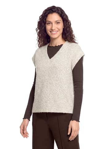 CARTOON Strickpullunder mit V-Ausschnitt in Light Beige Melange