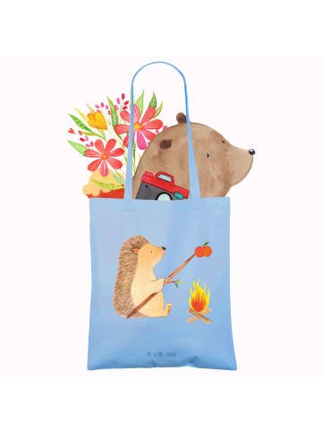 Mr. & Mrs. Panda Henkeltasche Igel Grillen ohne Spruch in Sky Blue