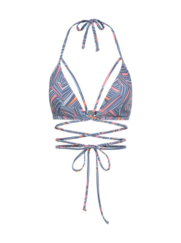 LSCN BY LASCANA Triangel-Bikini-Top in blau bedruckt