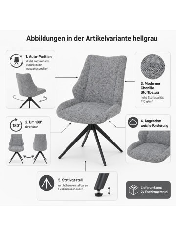 MCW 2er-Set Esszimmerstuhl O48, Dunkelgrün
