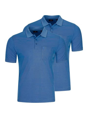 Ragman Poloshirt Basic in Aqua