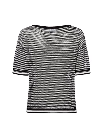 comma Strickpullover in schwarz weiß - 0002
