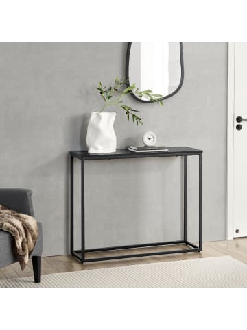 en.casa Konsolentisch Kittilä in Schwarz (B)100cm (H)80cm (T)30cm