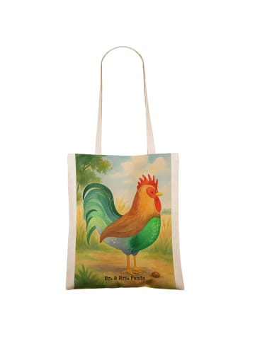 Mr. & Mrs. Panda Tote Bag Hahn Korn Design ohne Spruch in Weiß