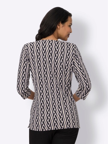 Sieh an! 3/4-Arm-Shirt in beige-bedruckt