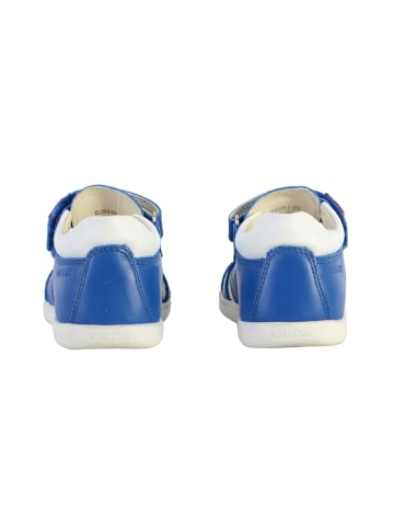 Geox Flache Ledersandale Kind Macchia Blau