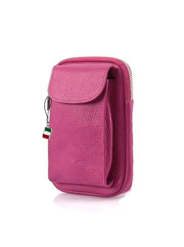 Florence Florence Umhängetasche, Handtasche Leder pink ca. 12cm