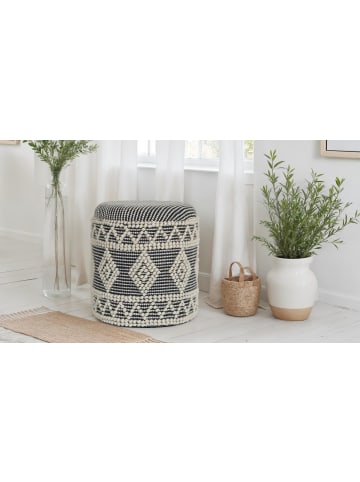 FineBuy Hocker und Sitzsäcke in Grau / Stoff / 40x40x45