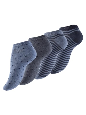 Vincent Creation® Sneaker Socken "Dot´s and Stripes“ 8 Paar in Blautöne