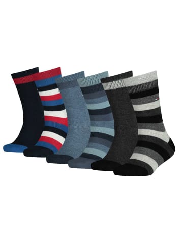 Tommy Hilfiger Socken 6er Pack in Blau/Schwarz/Rot