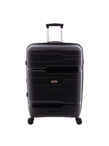 Gladiator 3800 4 Rollen Trolley 77 cm mit Dehnfalte in black