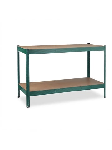 relaxdays Werkbank in Grün - (B)141 x (H)91 x (T)61 cm