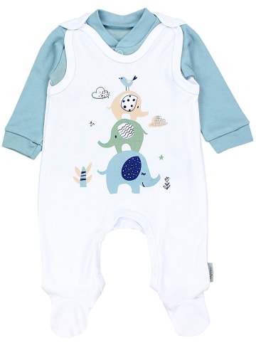 TupTam Baby Unisex Strampler-Set mit Aufdruck Spruch 2-tlg in grün/weiß