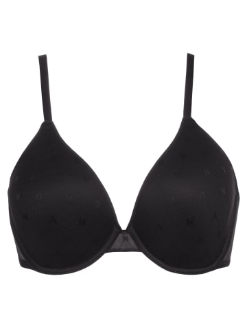 DKNY Monogramm Mesh Bra in schwarz