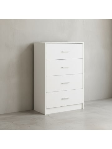 KADIMA DESIGN Hochglanz Sideboard, 4 Schubladen, modern, vielseitig, zeitloses Design