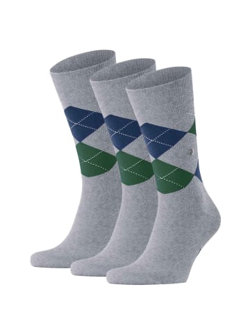 Burlington Socken 3er Pack in Hellgrau/Grün/Blau