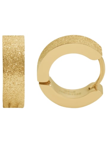 Adeliás Damen Ohrringe – Klappcreole aus Edelstahl in gold