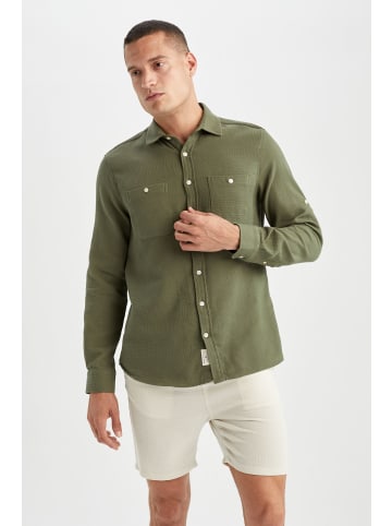 DeFacto Langarmshirt in Khaki