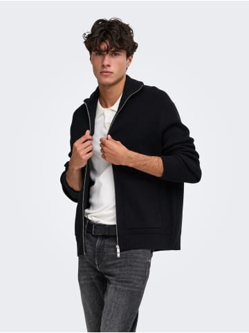 ONLY & SONS Strickjacke in Black