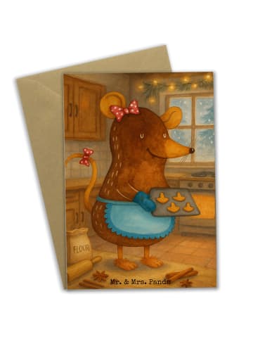 Mr. & Mrs. Panda babykarte Maus Kekse Design ohne Spruch in Weiß