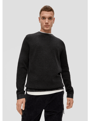 QS Strickpullover langarm in Schwarz