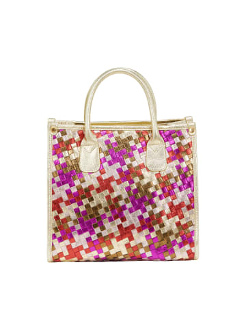 faina Women Tote Bag in Gold Fuchsia