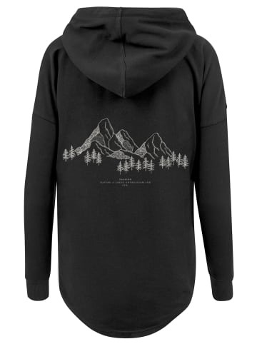 F4NT4STIC Oversized Hoodie Mountain Berge Urlaub Winter Schnee Ski in schwarz