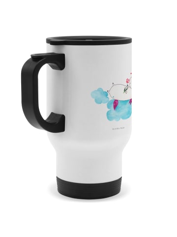 Mr. & Mrs. Panda Thermobecher Einhorn Verliebt ohne Spruch in Weiß