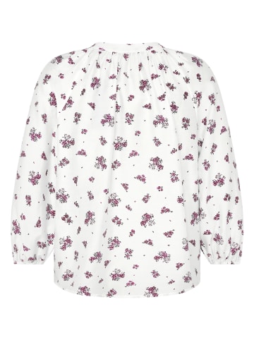 Zero  Schlupfbluse mit Blumen in Cream/Pink