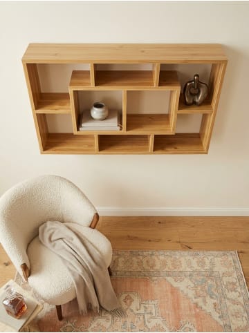 KADIMA DESIGN Wandregal PAOLA buche 85 x 47,5 x 16 cm MDF-Holz Hängeregal modern, in Buche