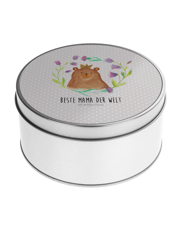 Mr. & Mrs. Panda Aufbewahrungsbox Bär Königin mit Spruch in Grau Pastell