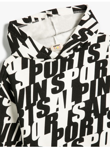 KOTON Sweatshirt in Ekru Gemustert