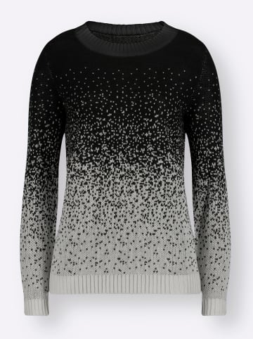 Sieh an! Pullover in schwarz-gemustert