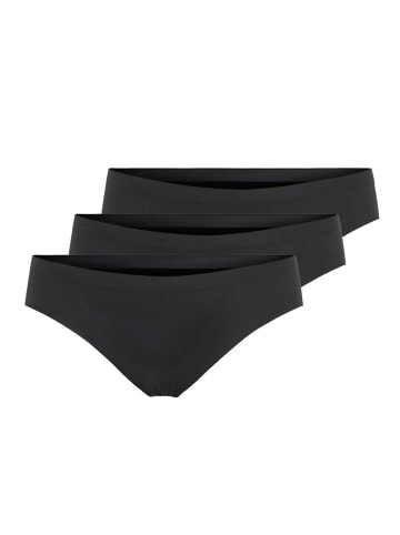 ONLY Slips Nahtlos 3-er Pack Taillen Unterhosen Panties ONLTRACY in Schwarz