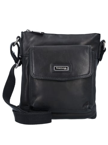 Greenland Nature Black Nappa Umhängetasche Leder 21 cm in black