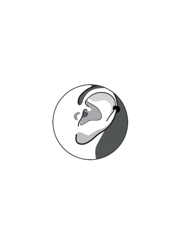 Alexander York EAR CUFF I GESCHWUNGEN in 925 Sterling Silber in silber